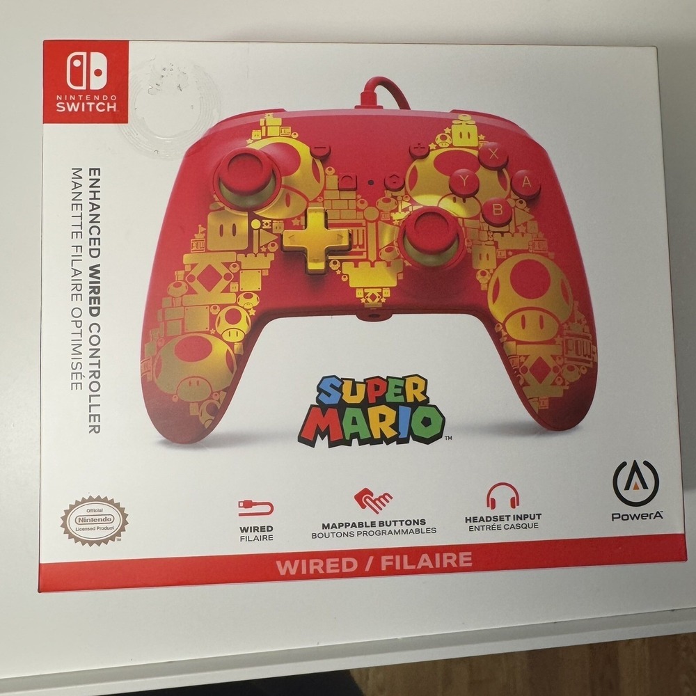 PowerA Enhanced Wired Controller for Nintendo Switch‎ - Super Mario New Sealed
